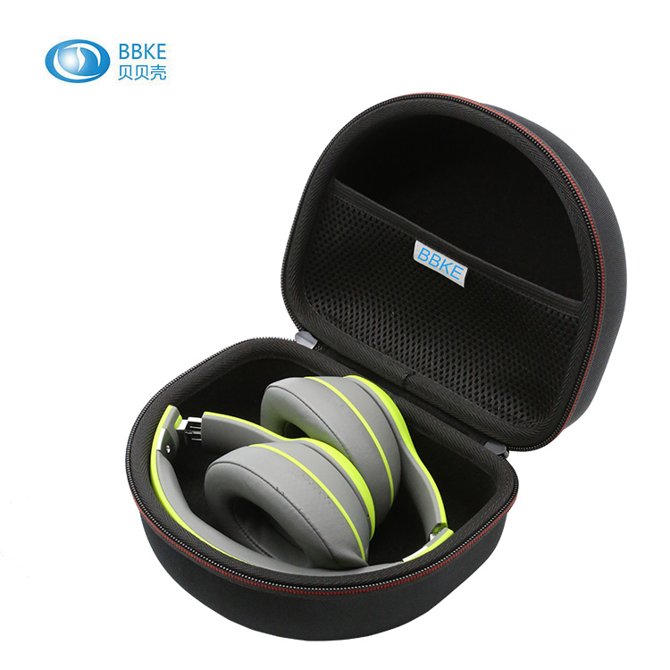 直销高质量大耳机包头戴式耳机收纳盒EVA圆型耳机包可定LOGO